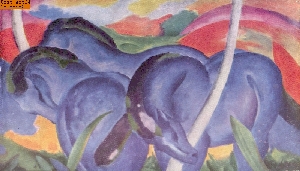 Die gro�en blauen Pferde nach Marc